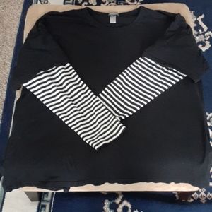 Long Sleeve Striped shirt (Emo Gloves)